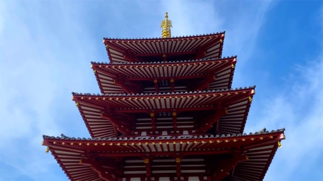大阪・四天王寺の伽藍（五重塔）